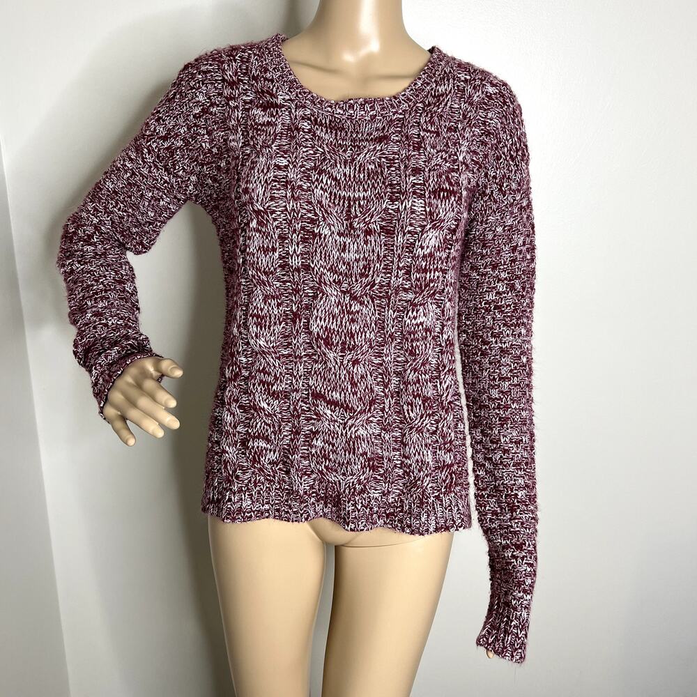 SO Purple Knit Crewneck Sweater